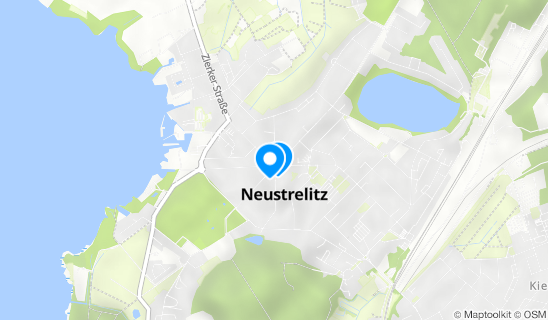 Kartenausschnitt Marktplatz Neustrelitz